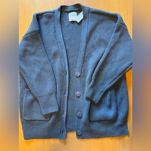NWT Abercrombie blue oversized cardigan